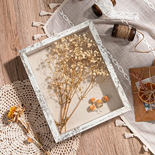 Califortree Cornice Rustica Bianca 20x25 Cm – Portafoto In Legno Con Vetro HD – Doppia Esposizione Con O Senza Passepartout - 5