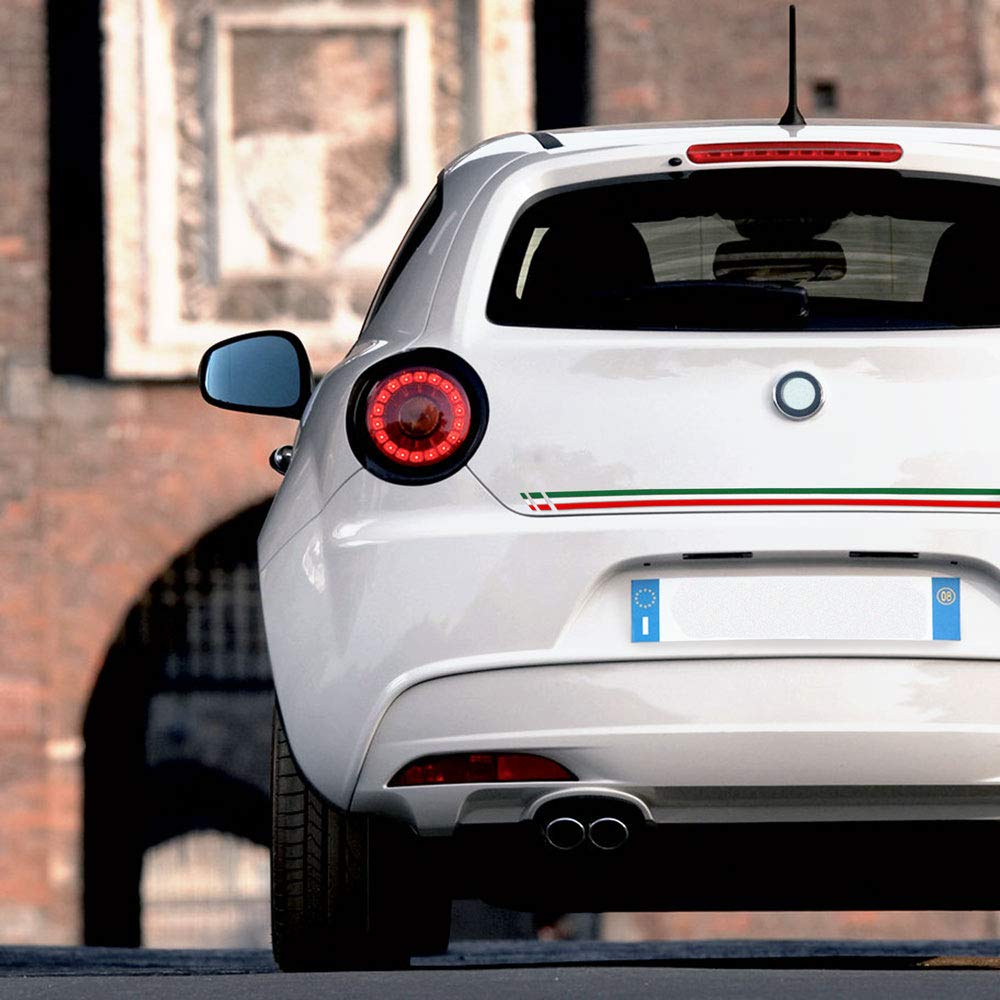Bande Adhesive Réfléchissante Drapeau Italien Pour Voiture, Scooter