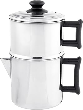 Lindy's Stainless Steel 10 Cup Drip Coffee Maker, Stovetop Coffee maker, Coffee Pot