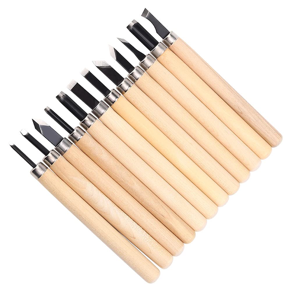 Narzędzia Rzeźbiarskie Dłuta Do Drewna Narzędzia Rzeźbiarskie Dłuto 12 Sztuk/Zestaw Professional Wood Carving Diy Pen Woodcut Sztuki Craft Dutór Hand Tool Zestaw Do Rzeźbienia Stolarzy