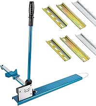 Cortador de riel de doble ranura con regla de 50 cm, máquina de corte para riel ranurado de acero/aluminio, 35 mm de ancho, 7,5 mm de altura, color negro