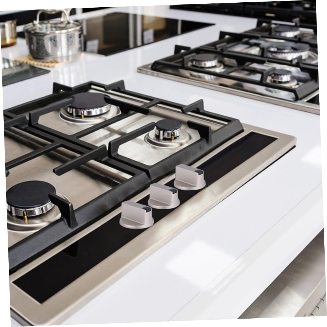 Healvian 12pezzi Manopole Per Piano Gas Sostituzione Per Cucine Compatibile e Bruciatori Accessori Essenziali Per La Casa