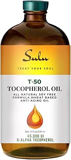 SULU ORGANICS 8 fl.oz-100% Pure and Natural Soy Free T-50 Tocopherols Vitamin E Oil