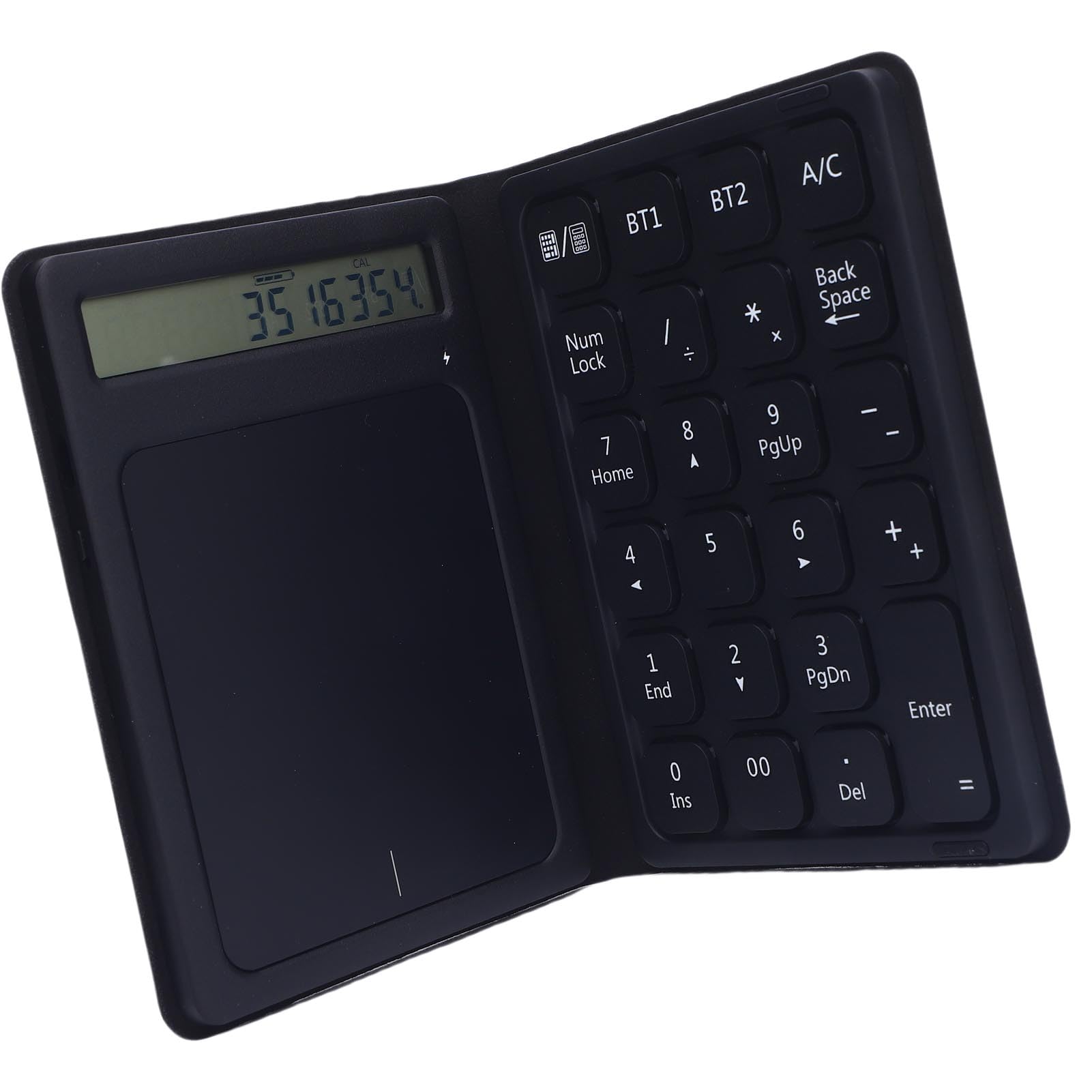 EBTOOLS 23 Keys Number Pad, Wireless Numeric Keypad with Calculator and Touchpad, 3 in 1 Foldable Portable Numpad for, OS X, Tablet, Laptop, PC