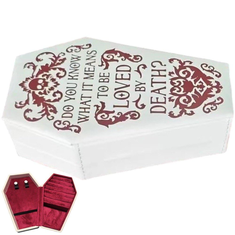 Organisateur de bijoux portable en forme de cercueil gothique pour le voyage