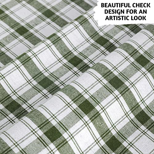 Folkulture Farmhouse Tablecloth Or Outdoor Table Cloth, 100% Cotton, Checkered Tablecloth For Table Décor, Rectangle Tablecloth Or Buffalo Plaid Tablecloth, 60 X 72 Inches, (Juniper Green) #TOP5
