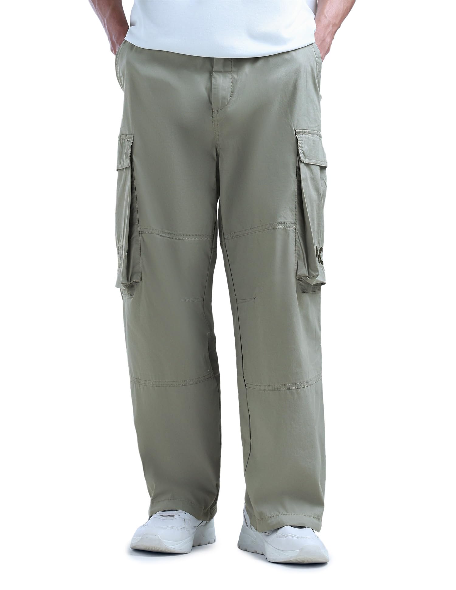 Men's Relaxed Tapered Fit Trousers| Solid | Mid Rise-image-19