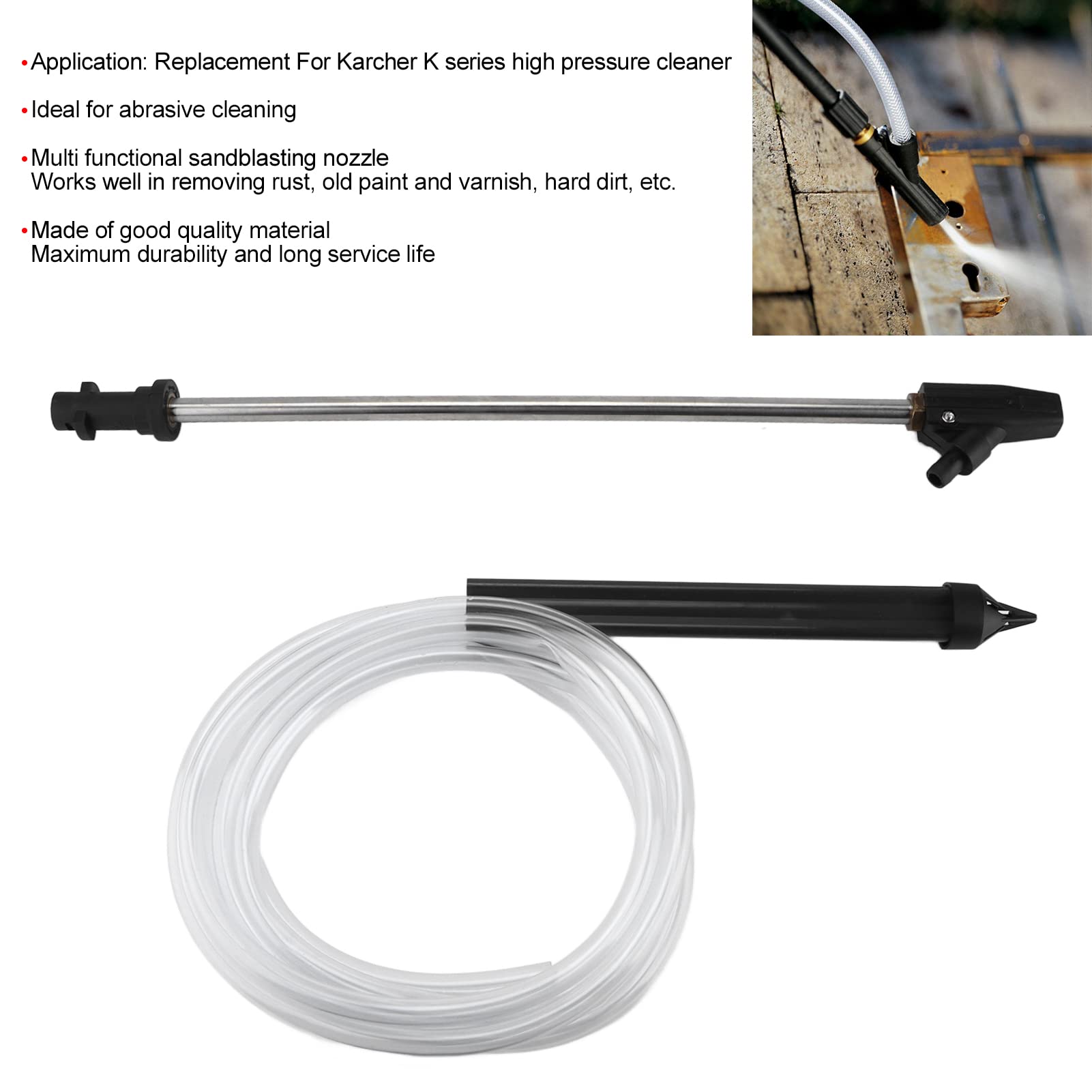 Sandstrahl-Set, Düse, Tragbare Druckpistole, Nass-Sandstrahler, Ersatz-Schnellkupplung, 3200 PSI Hochdruckreiniger, Sandstrahl-Set für K-Serie Hochdruckreiniger