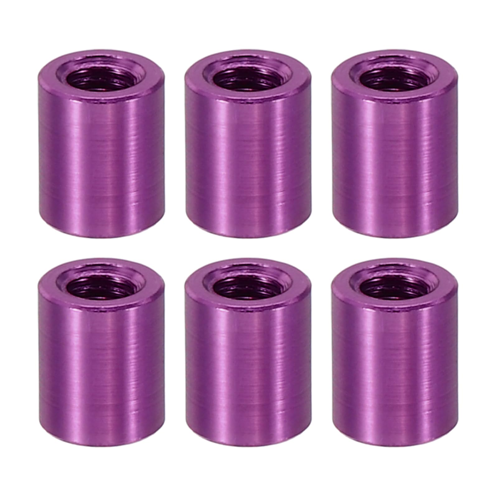 PATIKIL 6Pcs M3 Aluminio Separadores Metálico M3 3mm ID X 5mm OD X 18mm L Tornillo Espaciador Roscado Columna Pernos Redondos Hembra Para Coche RC