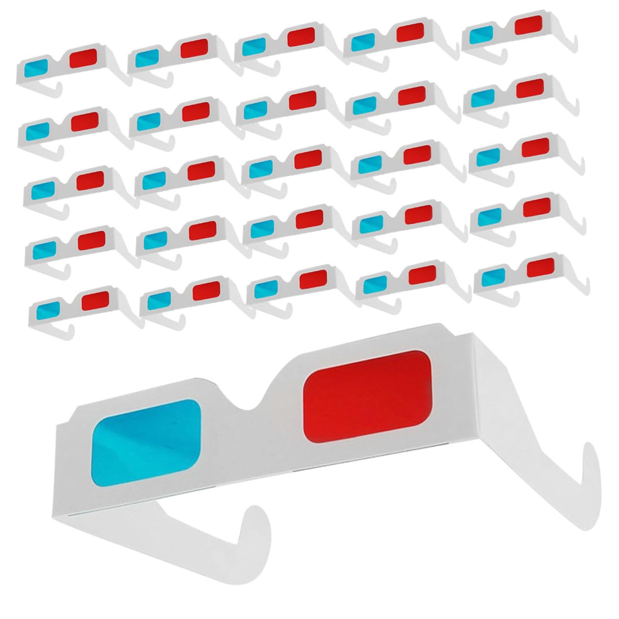 Kisangel 70 Gafas De Papel 3D Gafas De Papel Gafas De Cine 3D Y Azules Gafas De Cartón De Películas De para Cine De