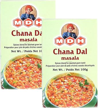 MDH Various Seasoning Masala Powder - Spices Mix Curry Masala Recipe Mixes Casserole Seasoning Herbs - Aromatic & Enhances the flavor of the meal Chana Dal Masala 100g, Pack of 2
