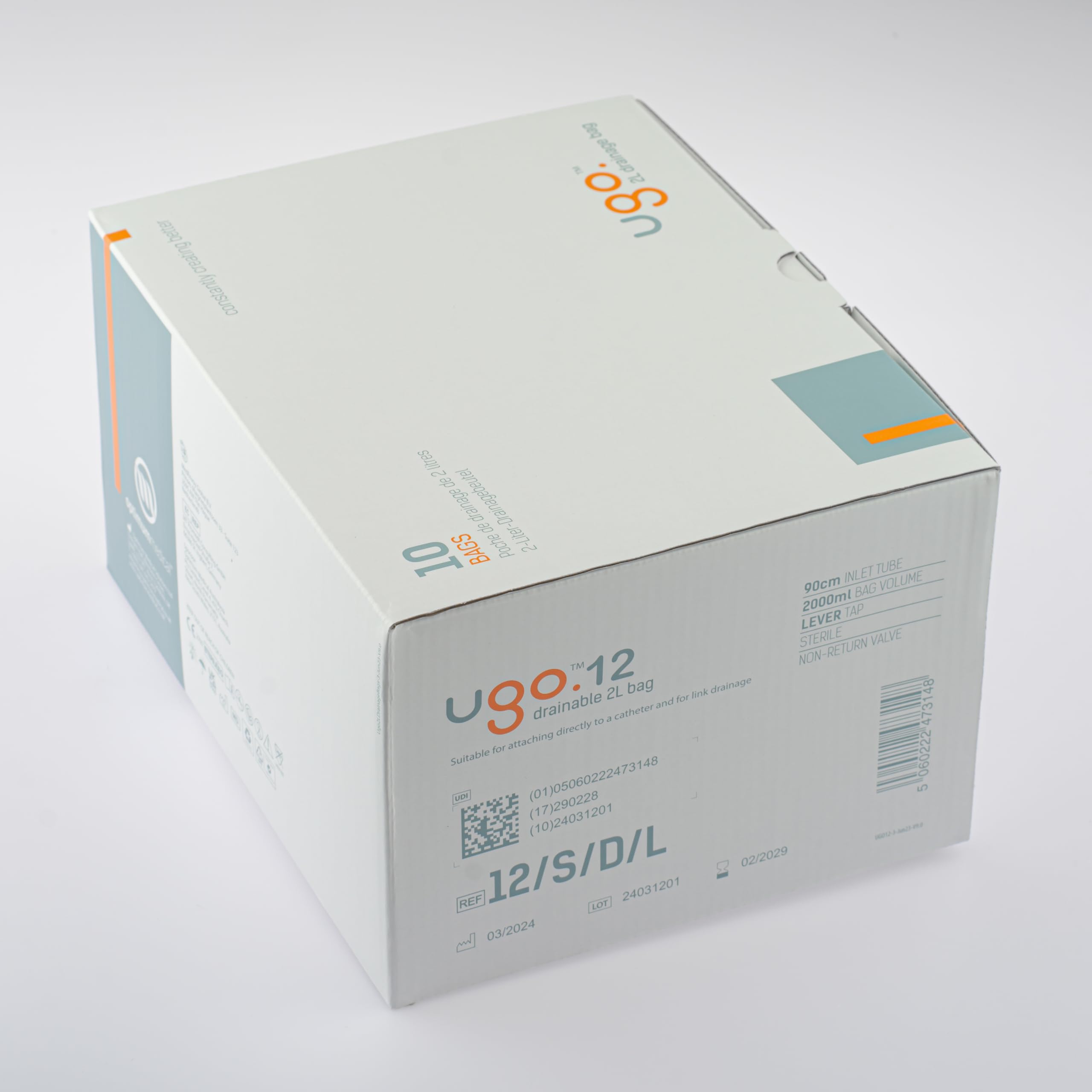 Ugo 2L Bolsas de drenaje de orina Grifo de Palanca Drenaje Continuo Paquete de 10