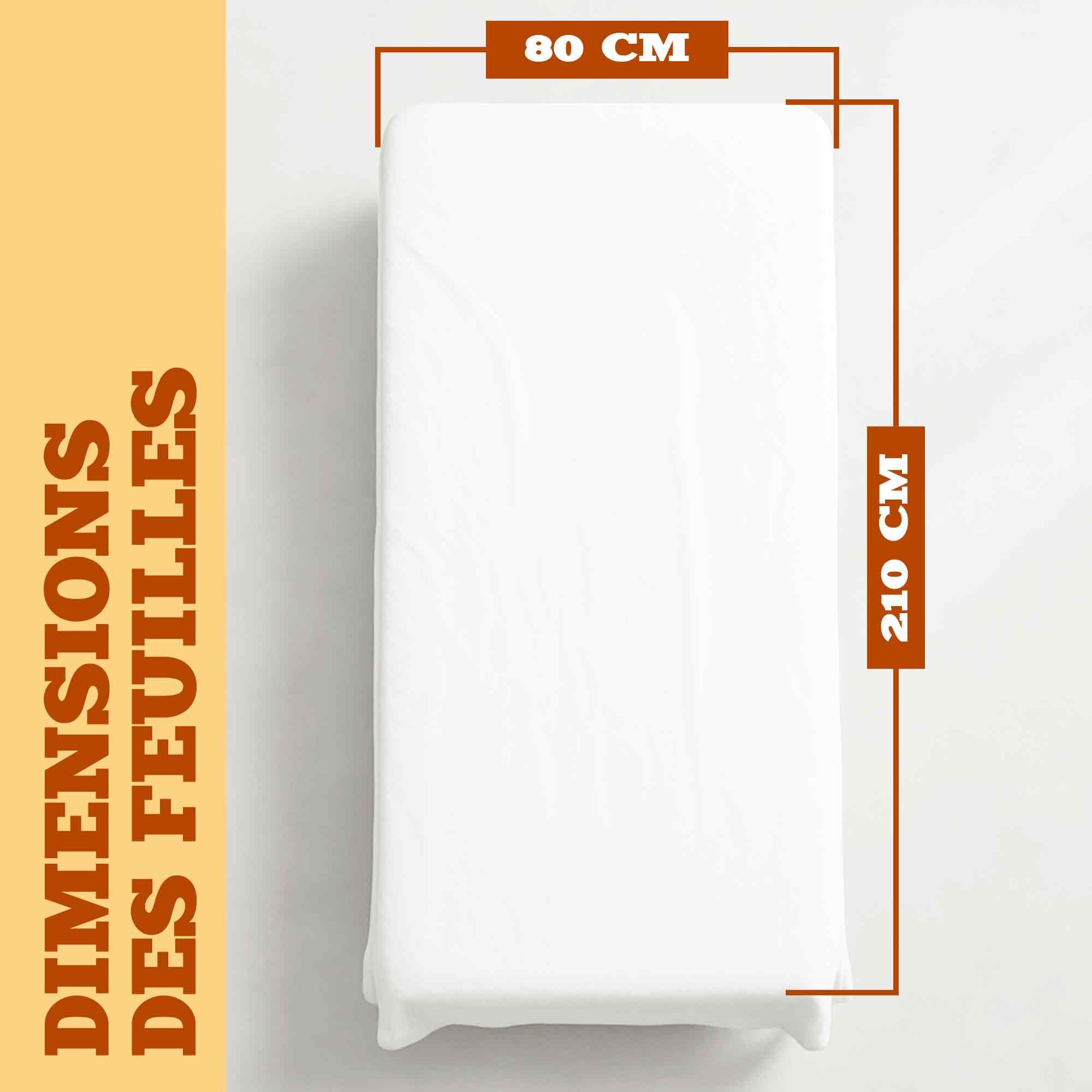 PimPam Factory - Drap Jetable Table Massage - 80x210 cm - (Pack de 25) - Fabriqué en Matériau SMS - Usage Unique Hypoallergénique - Repousse Les Liquides Jetable pour Cliniques Ou Salons De Beauté.