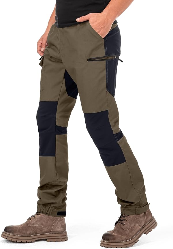 yeyity Wanderhose Herren Outdoor Hosen Robust Atmungsaktiv Langlebig Taktische Hose Arbeitshosen Männer zum Outdoor-Aktivitäten und Außenarbeiten