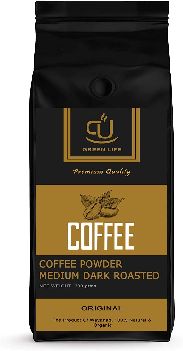 Green Life Medium roasted Coffee Powder 200 gm 80% Coffee 20% Chikory