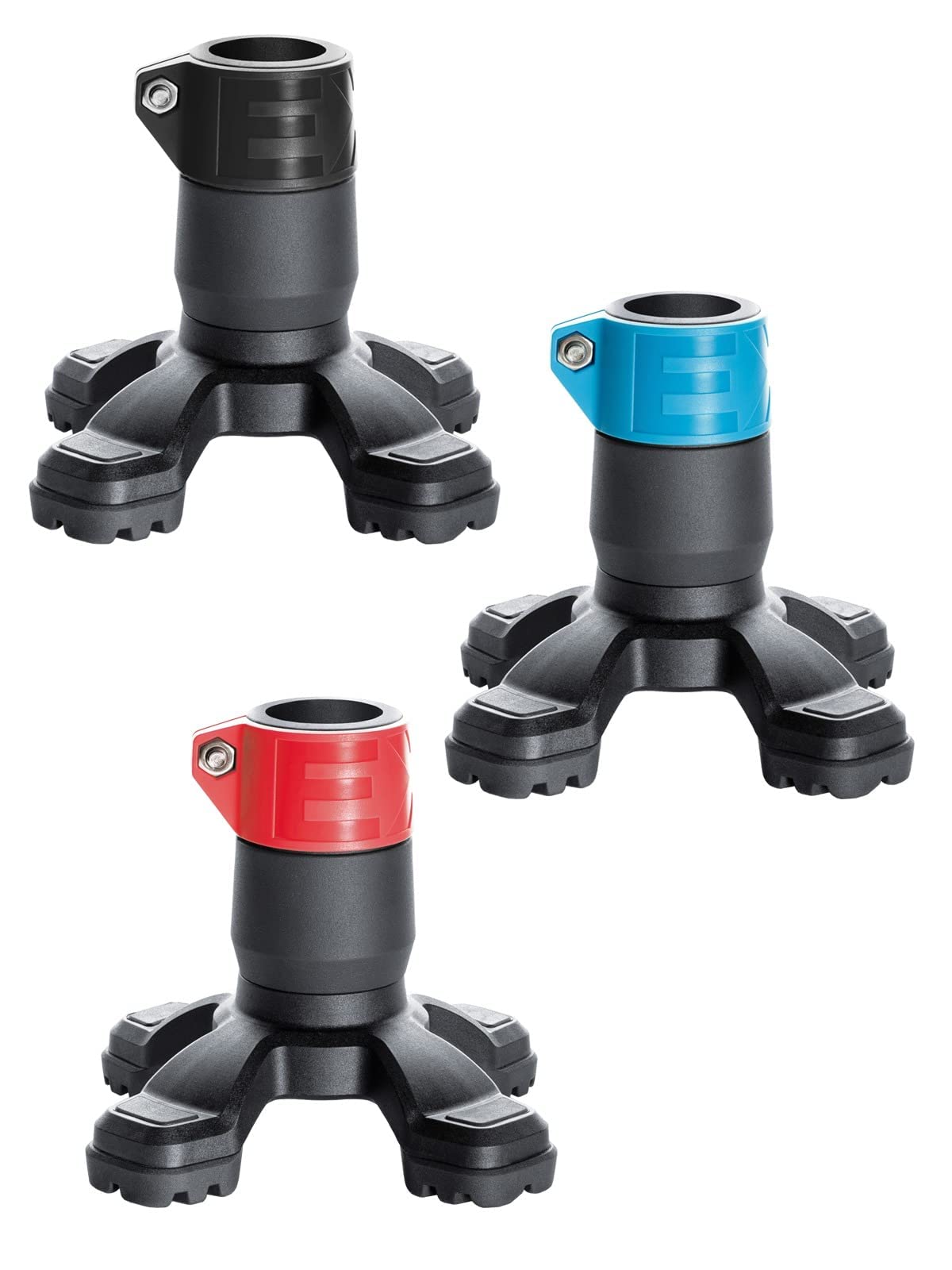 4-punktowy gumowy korek SAFETY FOOT w kolorze czarnym z stalową wkładką do średnicy rury 22-23 mm