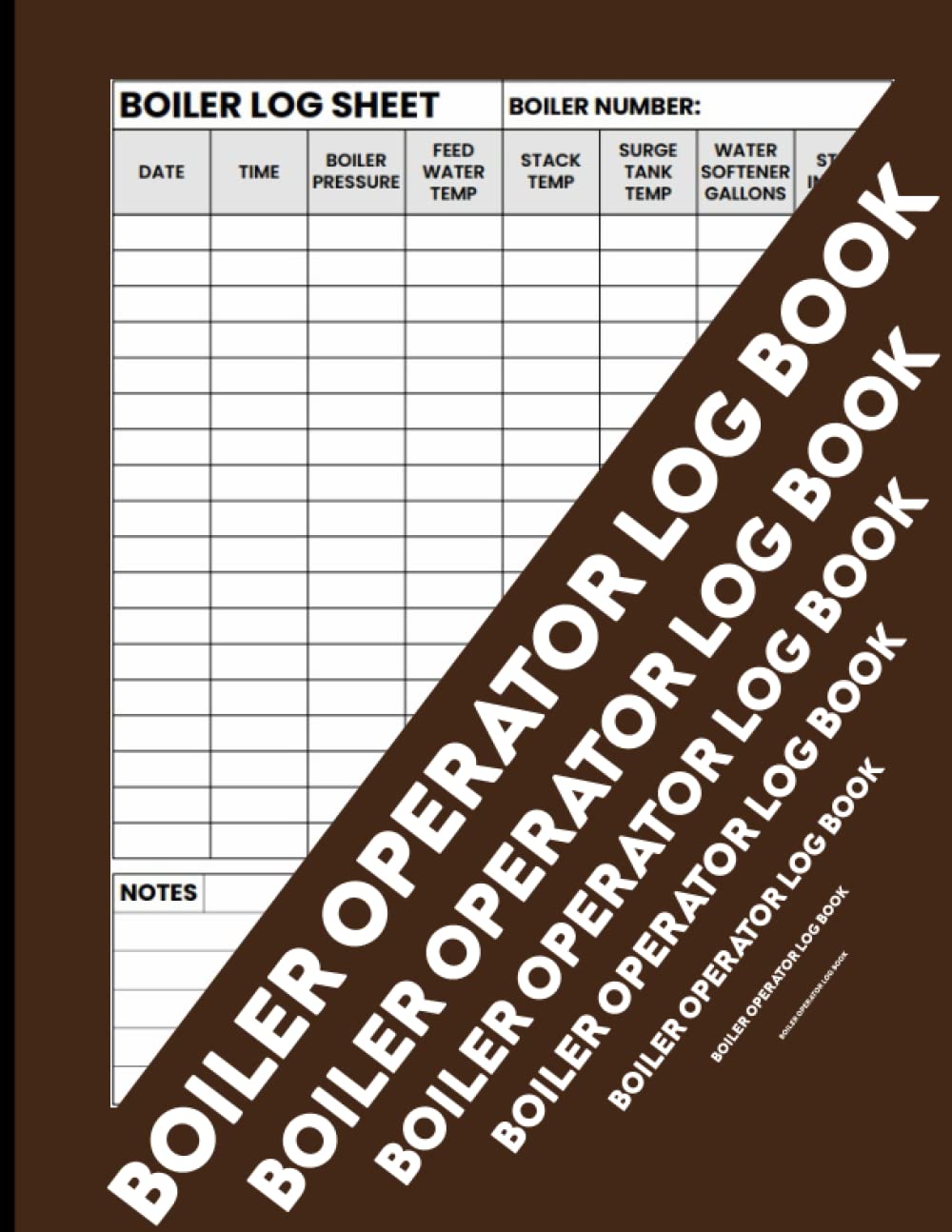 Boiler Operator Log Book Operations Engineering Room Maintenance