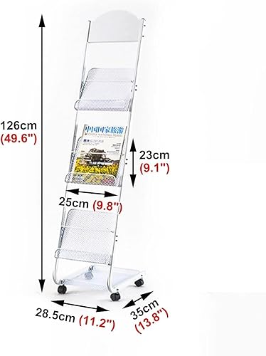 Miniatura 4 de Revistero Revistero para sala de Estar de oficina, estante de almacenamiento de catálogo de folletos de archivos de 3 bolsillos, organizador de