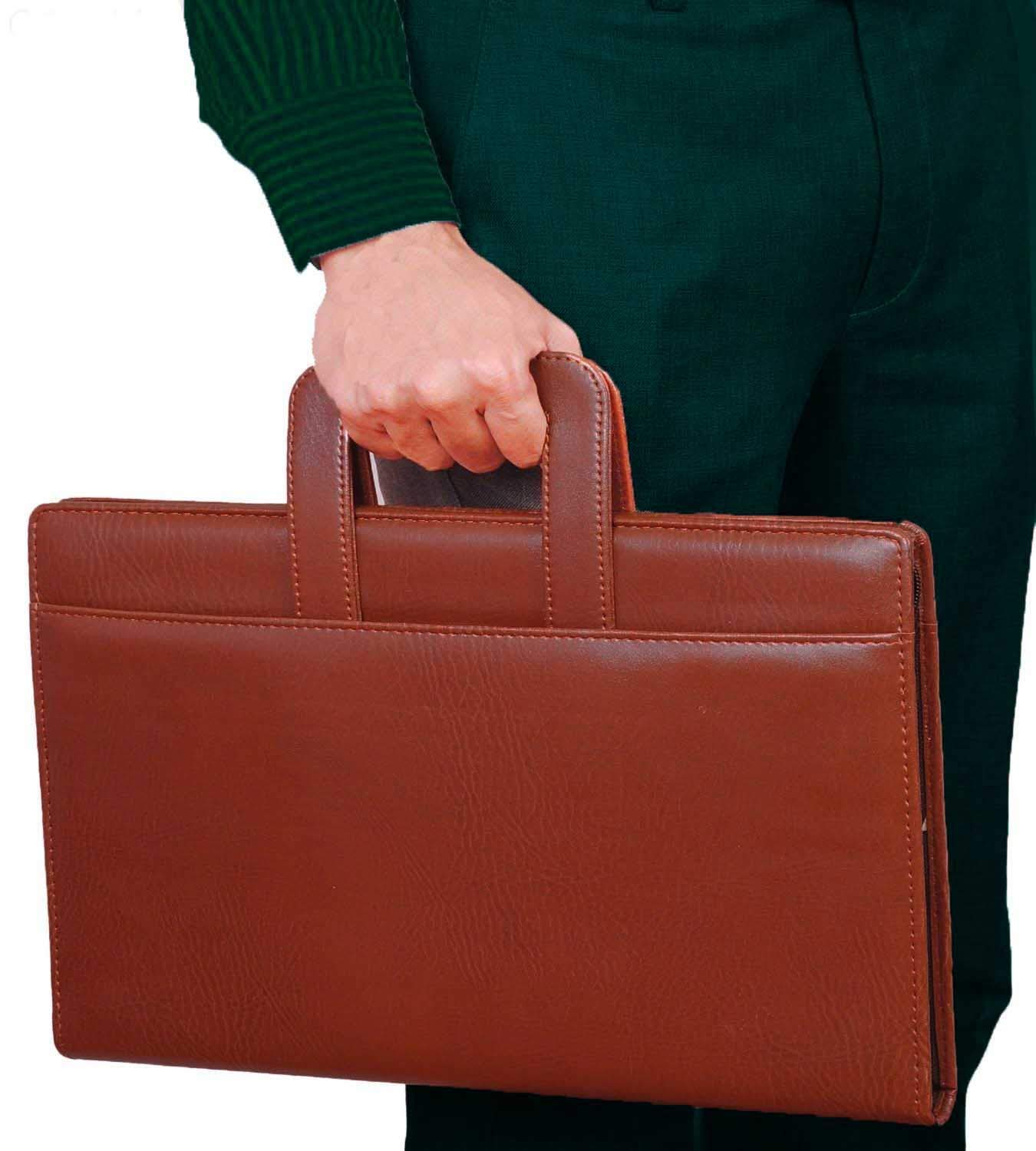 IGNOTO® 2-pierścieniowa torba na dokumenty, segregator na dokumenty, skóra, teczka na dokumenty/certyfikaty, z wieloma kieszeniami wewnętrznymi, profesjonalna i wodoszczelna od GreatDio … torba z