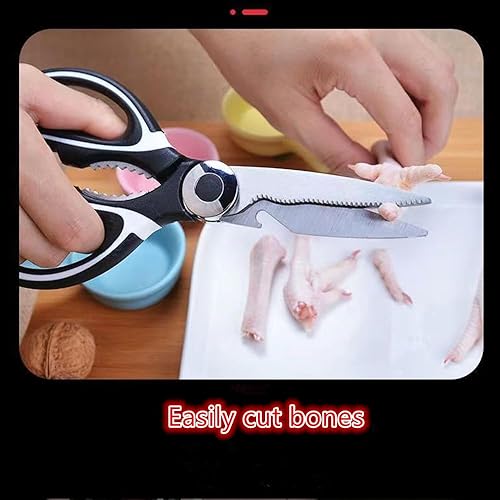 Miniatura 3 de Tijeras de cocina de alta calidad, tijeras de cocina ultra afiladas, de acero inoxidable, multifunción, para pollo, aves de corral, pescado, carne,