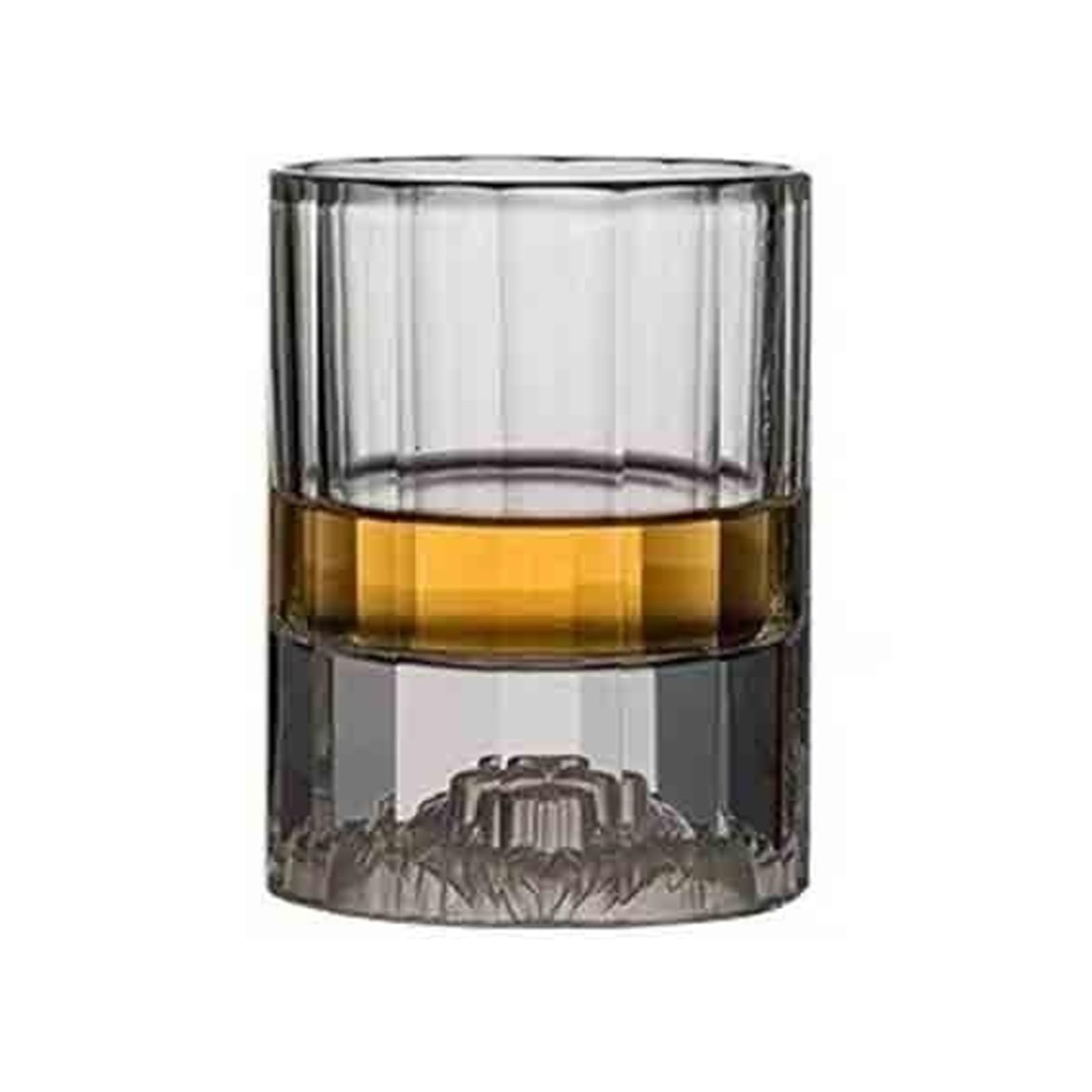 Tumbler-Gläser Luxuriöse Whiskygläser mit vertikalen Streifen, 3D-Löwenkopf-Relief, dickwandige Old-Fashioned-Gläser, 150 ml(Transparent)