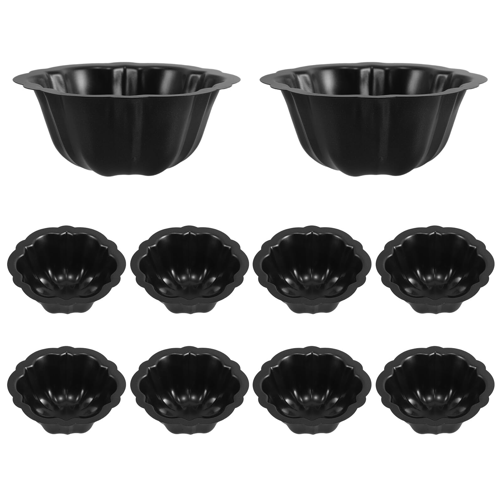 SHINEOFI 10 piezas Molde para Tartas Mini Molde Antiadherente para Cupcakes Corazón Redondo Cuadrado Pasteles para Fiestas y Uso Doméstico