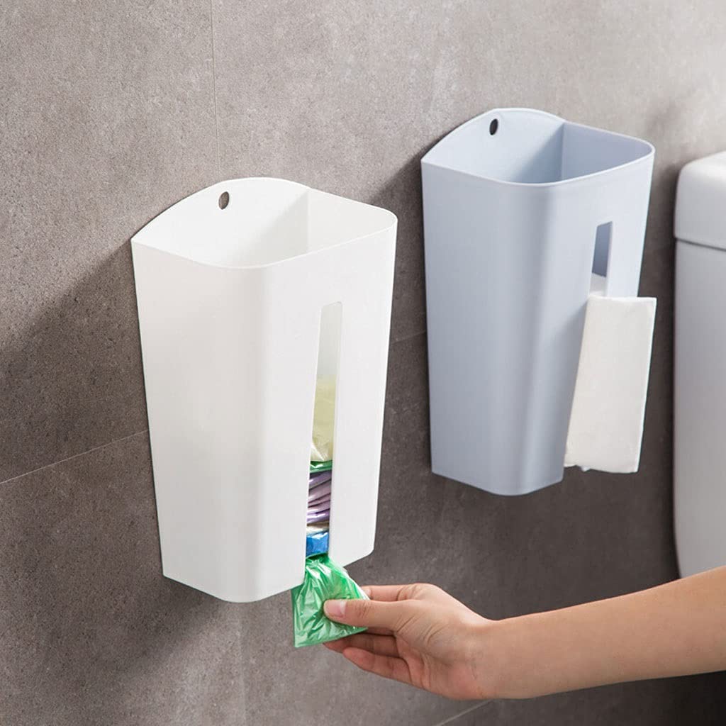 Porta Buste Plastica Sportine Di Plastica VARIERA dispenser per sacchetti, bianc