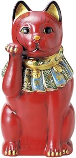 Patina Taisho cat (extra large) red (illness seal) (longevity) [52cm 5500g] [Lucky Cat] | restaurant inn Japanese unit eateries for fashionable tableware business