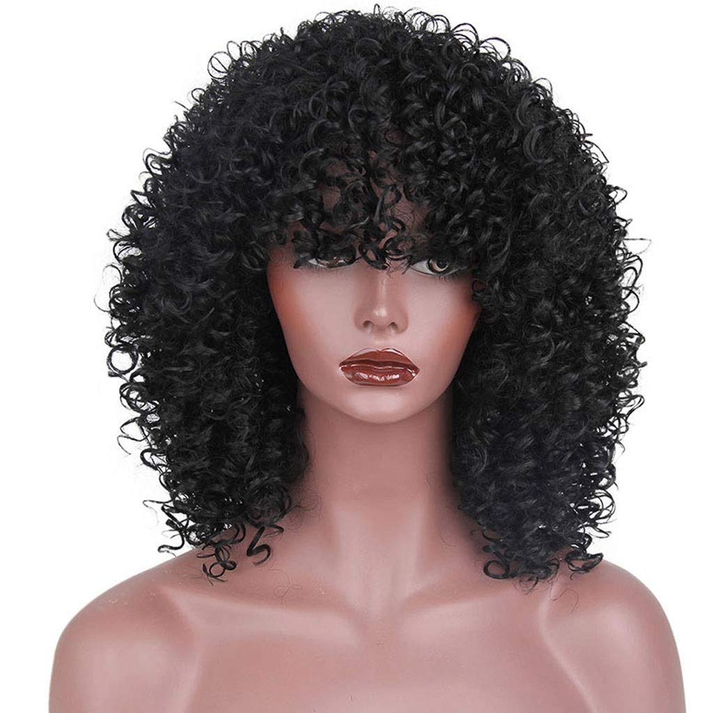 Amazon GWFVA African Wig Synthetic Curly Wig For Women Black