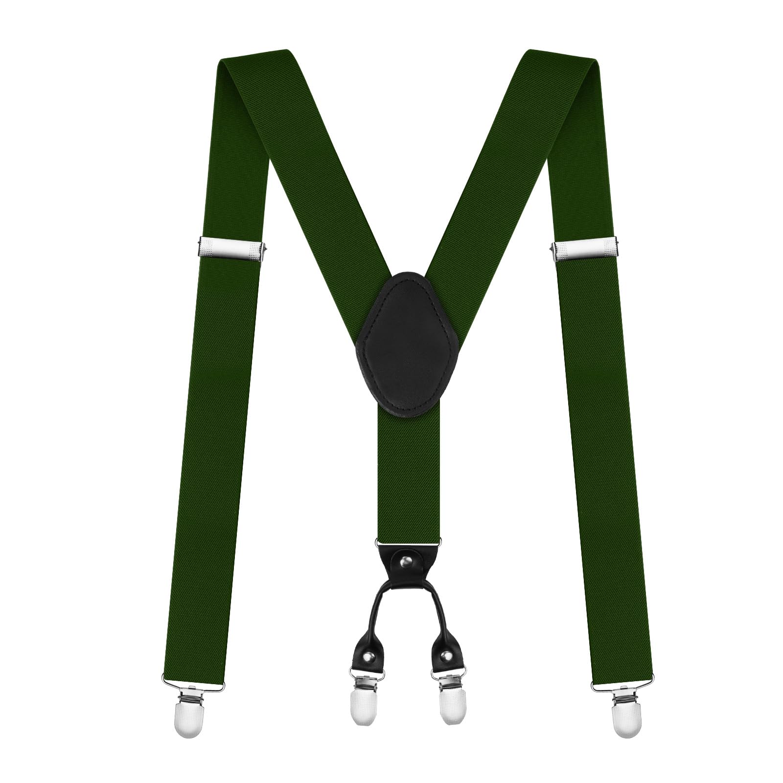 Men's Adjustable Braces, 3.5cm Wide Heavy Duty Suspenders with Strong Clips, Elastic Trousers Braces for Men and Women, Durable Suspenders for Business, Wedding, Casual