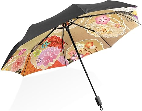 Amazon 傘 おりたたみ 和風 花柄 日本風 ブラック ピンク 手動開閉 メンズ レディース 大きい 内側デザイン 軽量 耐風 Jiemeil 日傘 晴雨兼用 軽量 紫外線遮断率99 以上 8本骨 ガラス繊維 超撥水 男女兼用 100 ゴム素材の防水布生地 強い耐風性 三つ折り かわいい 反射