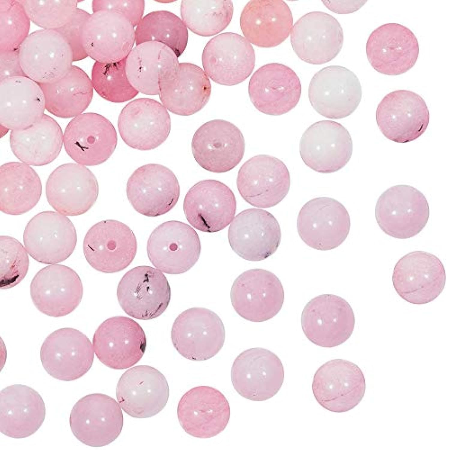 OLYCRAFT About 94pcs 8mm Natural Cherry Stone Beads Cherry Quartz Bead Strands Round Loose Gemstone Beads Energy Stone for Bracelet Necklace Jewelry Making