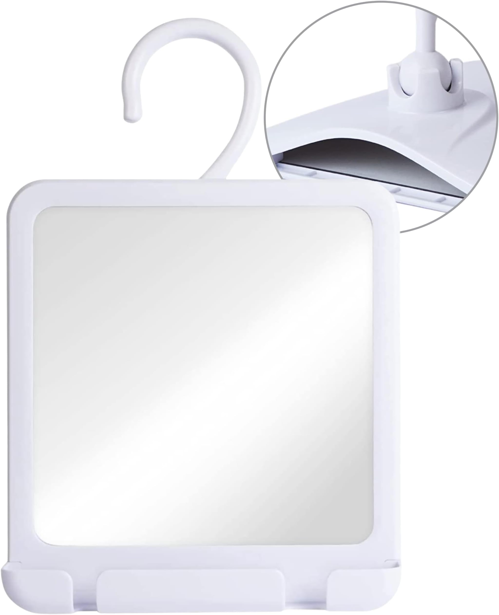 MIRRORVANA Dual Anti Fog Shower Mirror for Shaving Shatterproof Fogless Design with Hook for Hanging - Fill Back