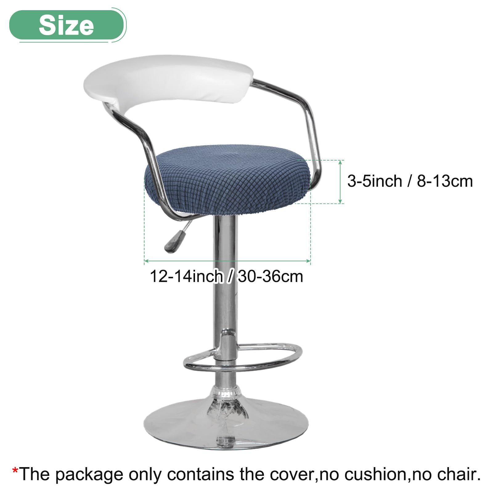 M METERXITY 1-Pack Bar Stool Covers Round - Image 3