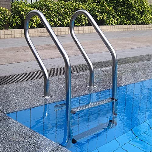 Escalera para piscina Katzowen de acero inoxidable 2 peldaños miniatura 1