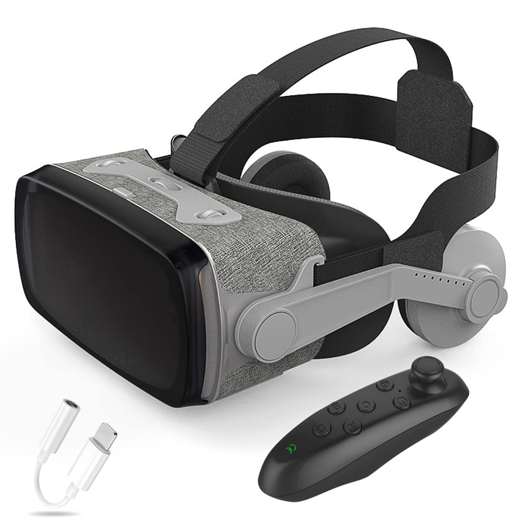 Occhiali VR, Visore Realtà Virtuale, Cuffie 3D VR Compatibile con Tutti Gli, Lente Regolabile per Film e Giochi 3D, per iPhone 13 Pro Max/13 Pro/13/12/11, per Samsung Galaxy S21, Huawei, Xiaomi
