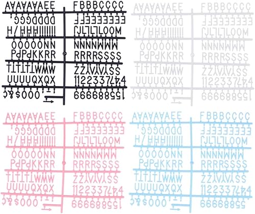 NUOBESTY Portarretratos blanco, 8 letras de plástico, letras del alfabeto, letras inglesas, juego de letras en inglés para tableros de mensajes de