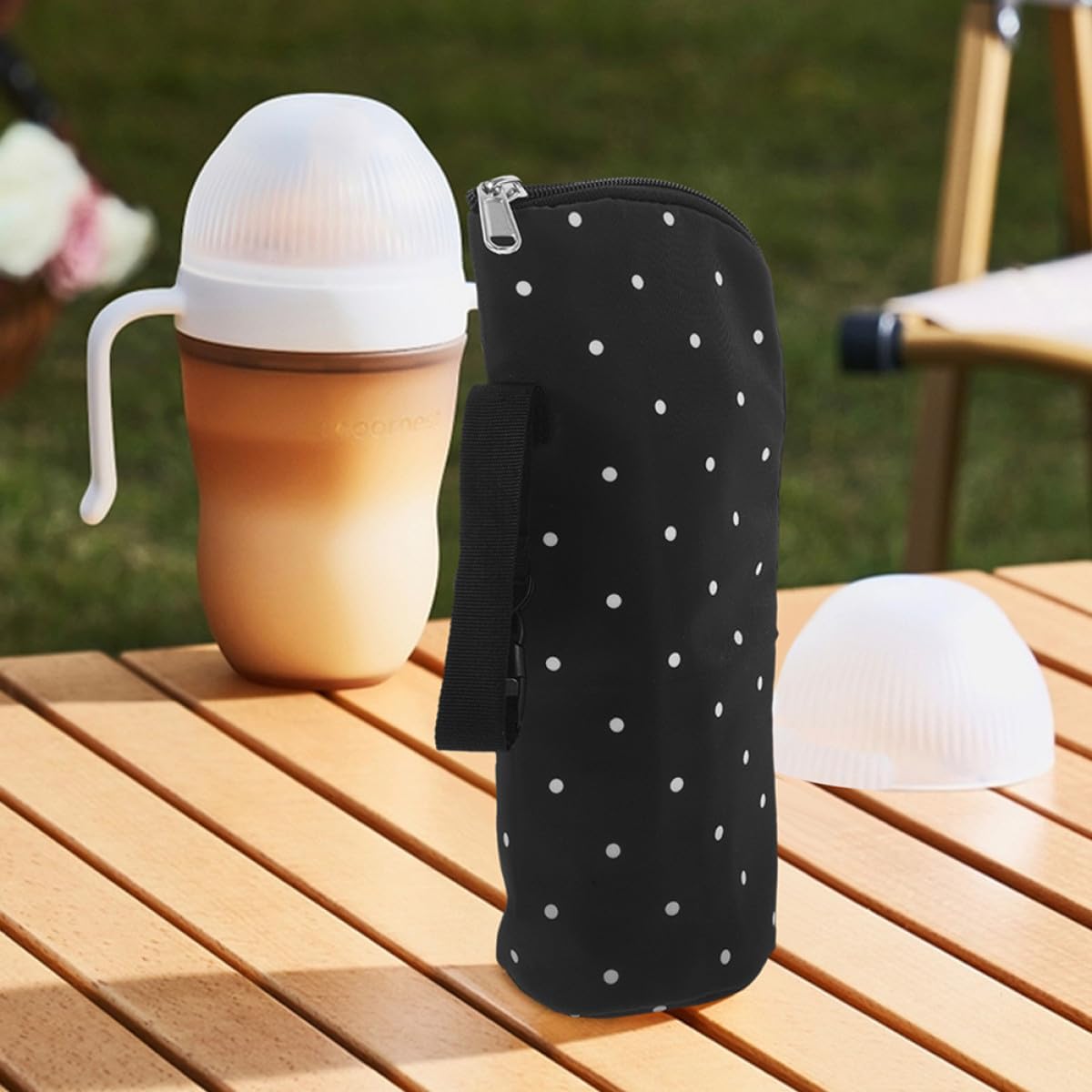 Vaguelly 2Pcs Insulated Bottle Cooler Bags for, Portable Mini Cooler and Warmer Bags with Water-Resistant Fabric, Travel Bottle Storage Carrier for Nursing Moms and Daycare