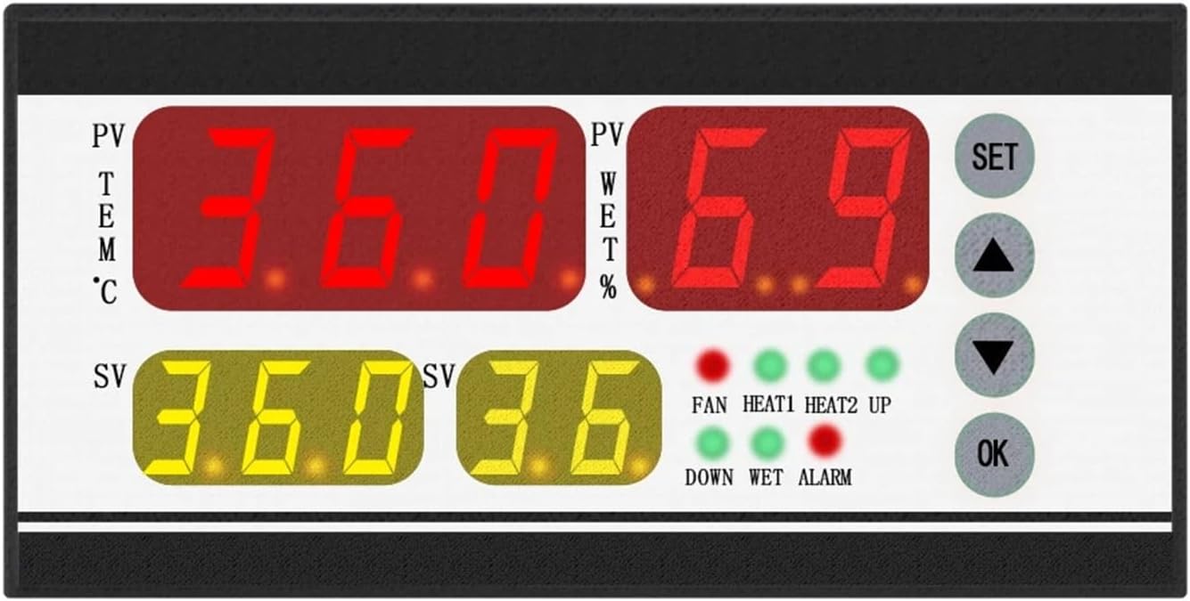 Digital Egg Incubator Controller Multifunctional Thermostat Hygrostat Temperature Humidity Controller with Sensor Probe