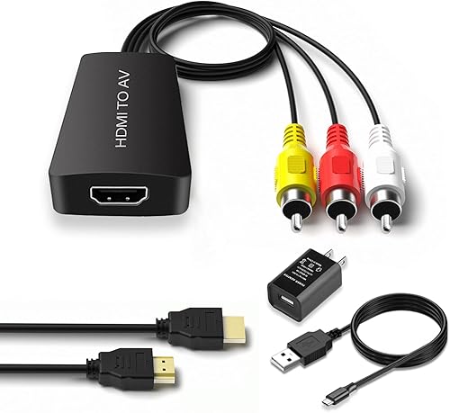 Vista 22 de Dingsun Convertidor de componentes a HDMI, adaptador de convertidor YPbPr/RGB+R/L a HDMI, compatible con 720P/1080P para DVD, VSH, reproductor
