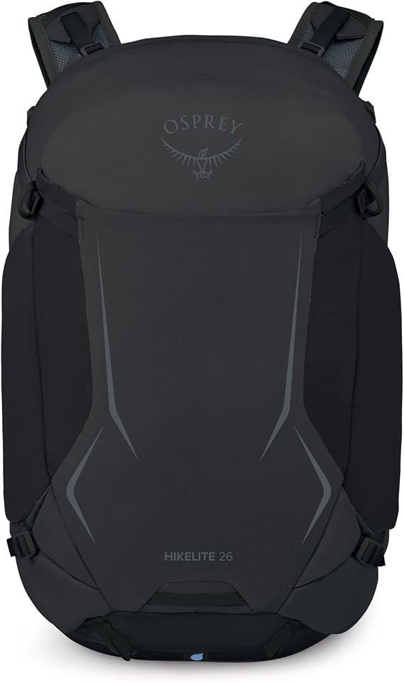 Osprey Hikelite Unisex Hiking Bag, 26L, Raven Black