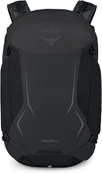 Osprey Hikelite Unisex Hiking Bag, 26L, Raven Black