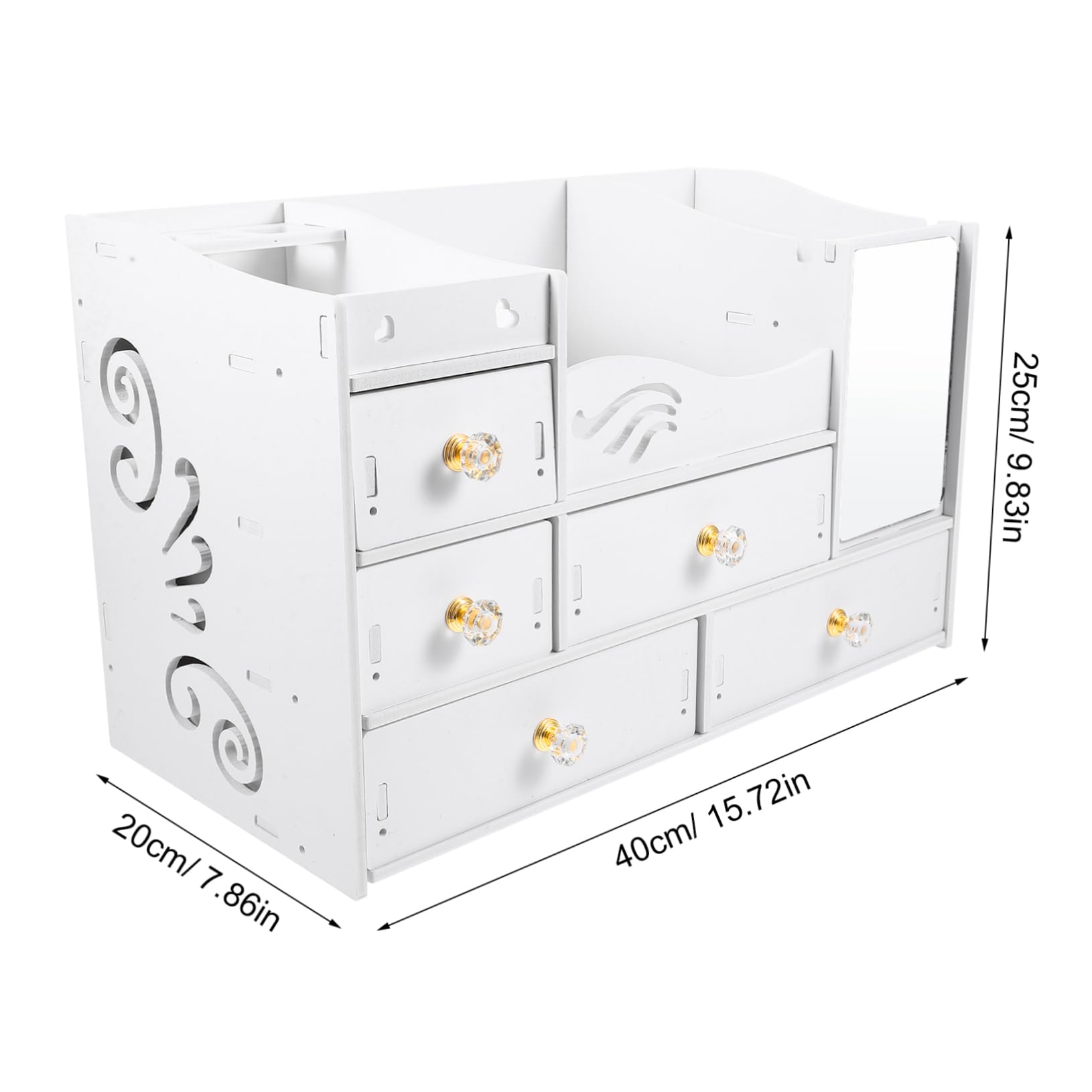 Beavorty Caja De Almacenamiento De Cosméticos Organizador De Maquillaje Contenedor De Maquillaje Para Escritorio Con Cajones Para Baño y Dormitorio