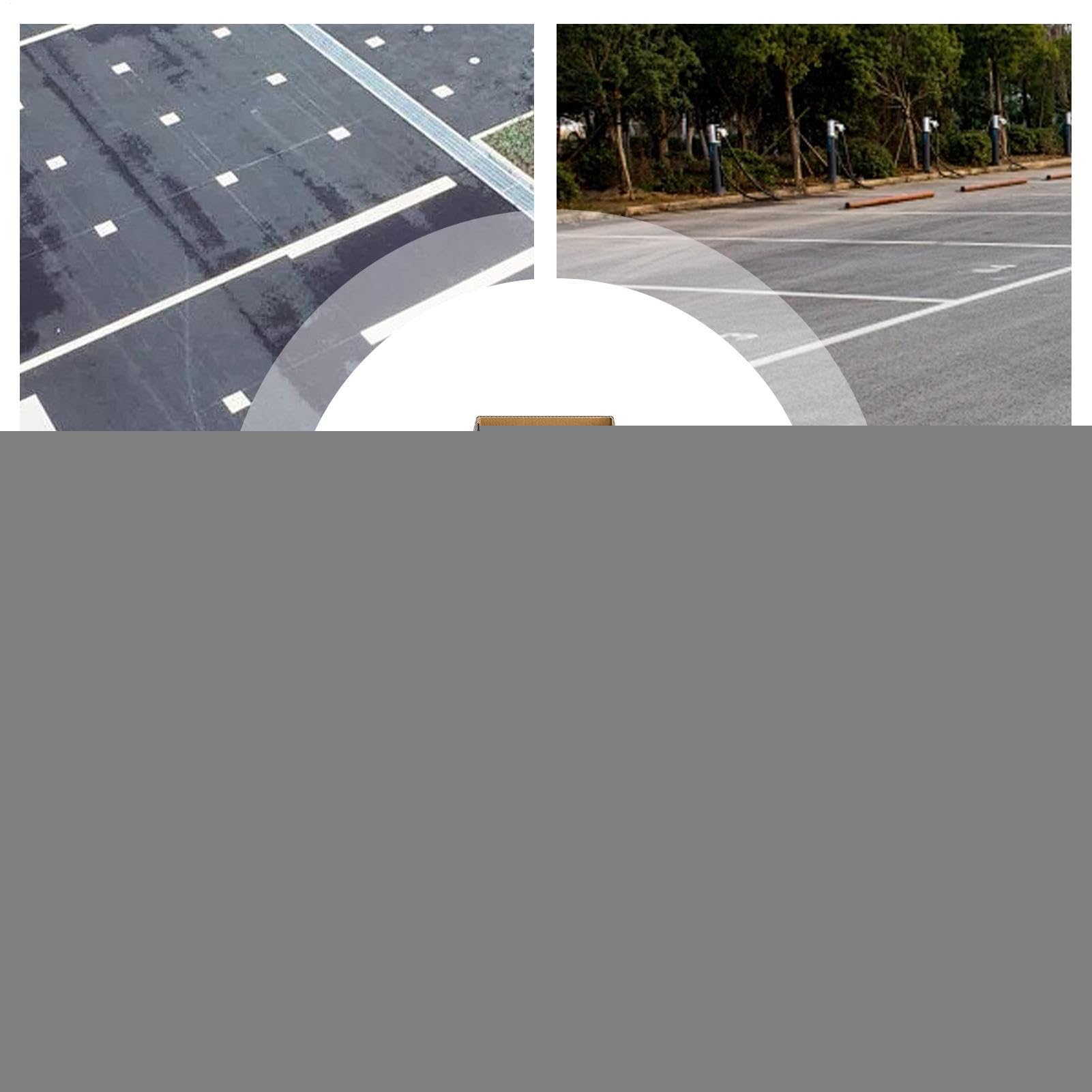 Parkmarkierungen | 10x234 cm Faltbare wiederverwendbare Parkvorlage - Markierungswerkzeuge Präzisionsmarker für Handelszentren Garage Asphalthöfe Betondunklen