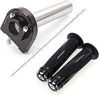 Vista 9 de Manillar de motocicleta de 7/8 pulgadas con tubo de acelerador de giro rápido CNC anodizado, control de palanca motorizado para la mayoría