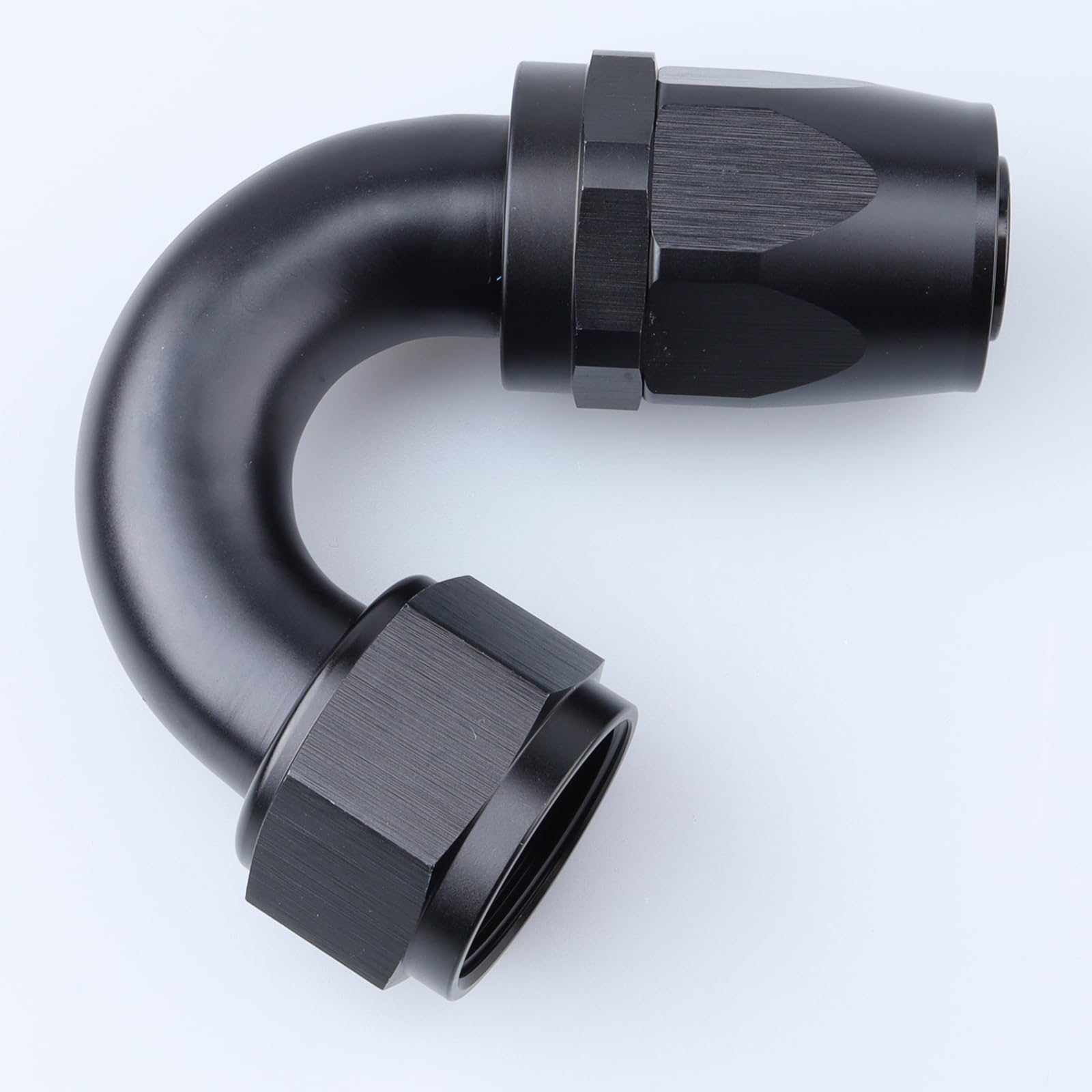 AN16 / 16AN Swivel Hose End Fitting – Black Aluminum, 0/45/90 Degree, For Oil & Fuel Lines