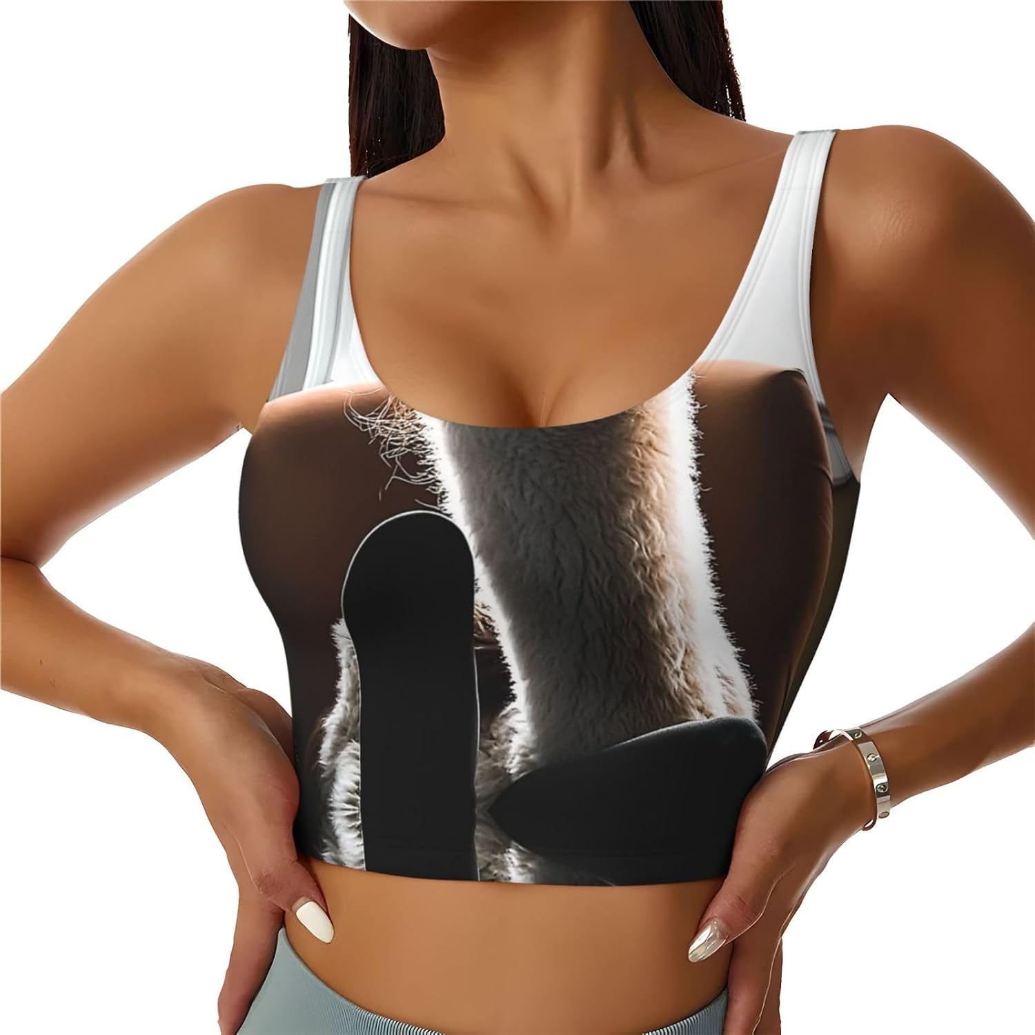 Portrait of a Camel Women's Sports Bras - High Support Workout Tops for Women, Yoga Sports Bra, Bralettes with Support