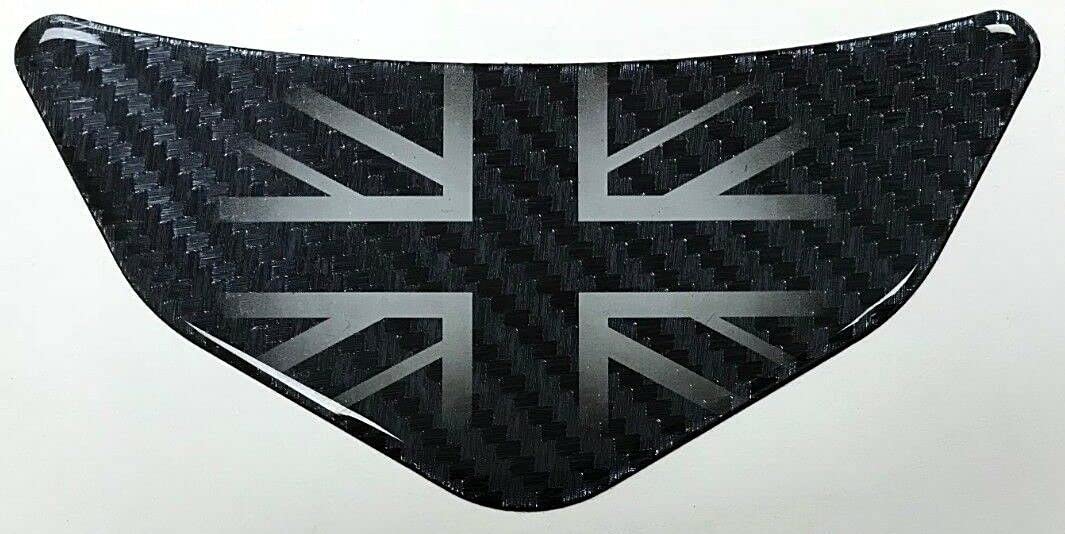 Gelz UK Carbon Fibre effect Car - Motorcycle Chevron Domed Sticker/Decal