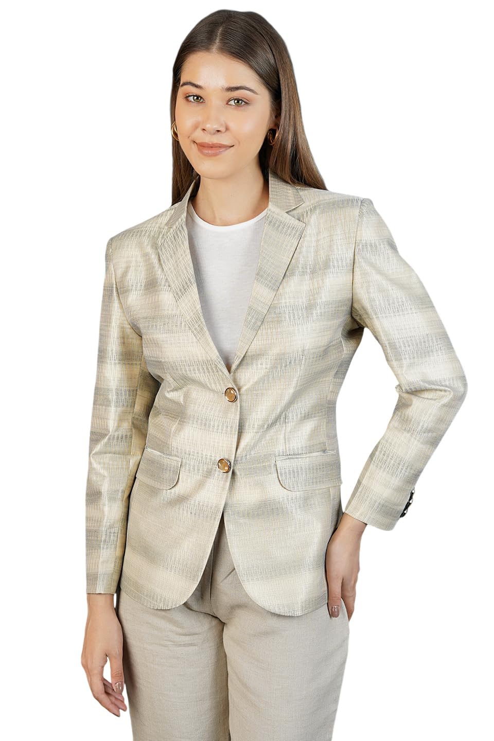 indophilia Women's Blazer Banarasi Rayon Cotton Blazer-picture-55