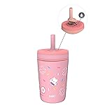 Zak Designs DreamWorks Gabby\'s Dollhouse Kelso Toddler Cups For Travel or At Home, 12oz Vacuum Insulated Stainless Steel Sippy Cup With Leak-Proof Design is Perfect For Kids (Cakey Cat)
